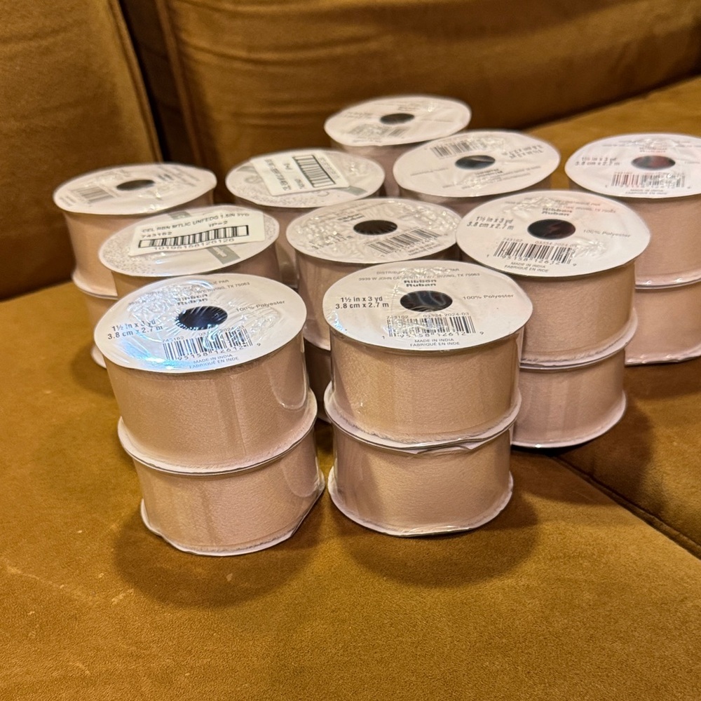 Set of Cream Ribbon Spools